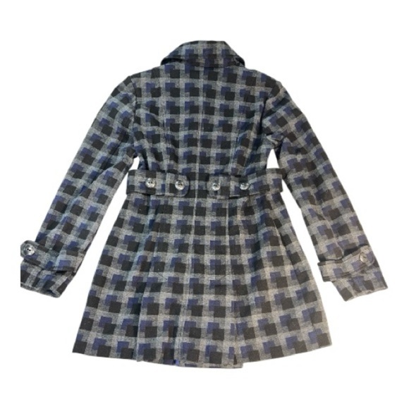 CAbi Blue and Gray Checkered Pea Coat - Picture 4 of 9